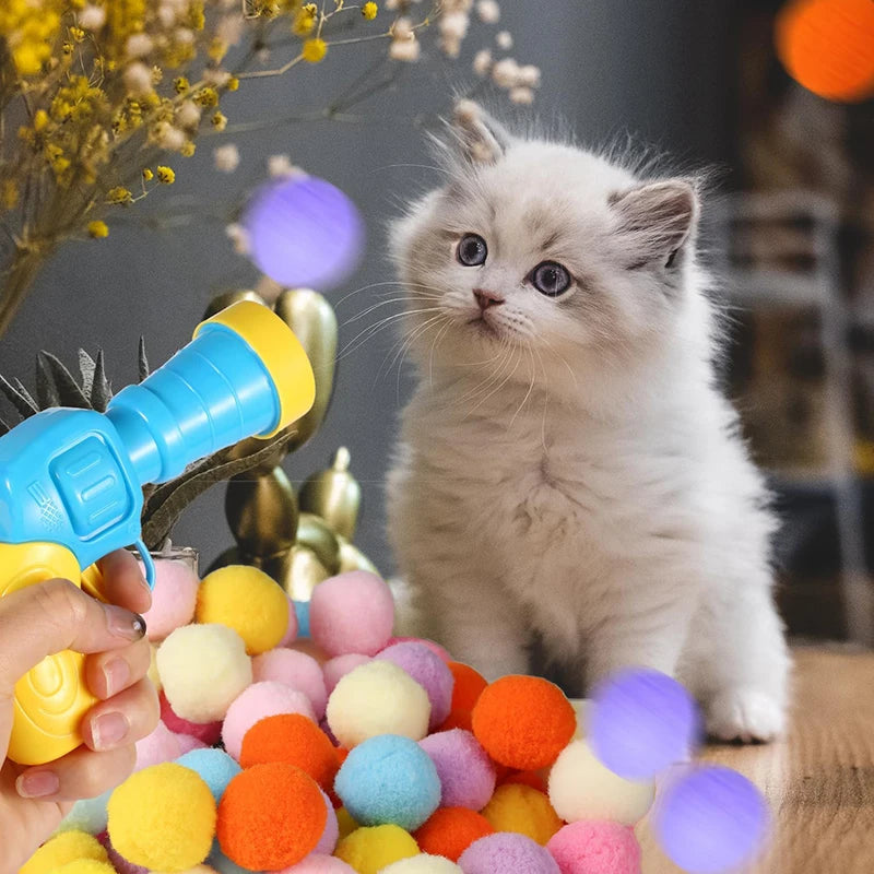 Cat Training Toy β Plush Ball Launcher for Active Play