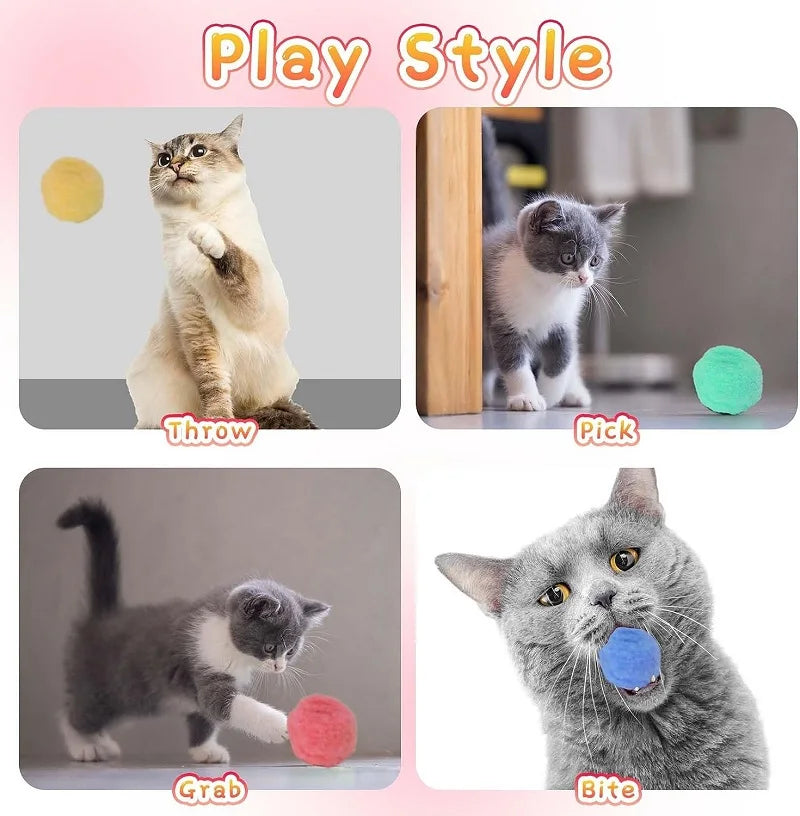 Cat Training Toy β Plush Ball Launcher for Active Play