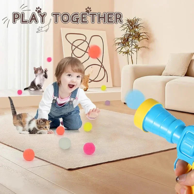 Cat Training Toy β Plush Ball Launcher for Active Play