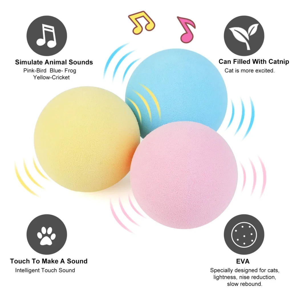 Squeaky Ball Toy - Fun for Cats
