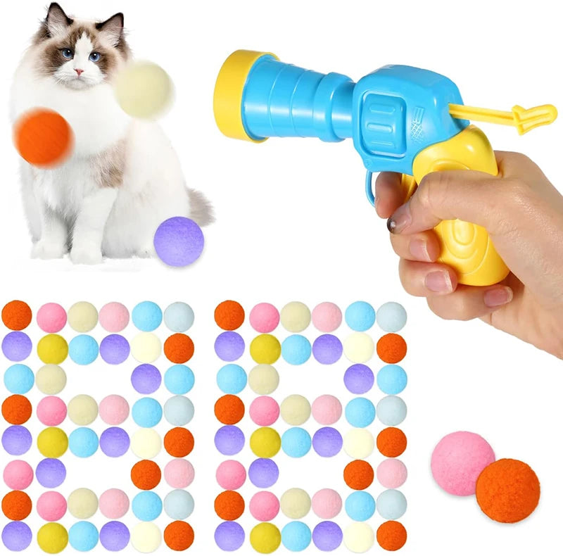 Cat Training Toy β Plush Ball Launcher for Active Play