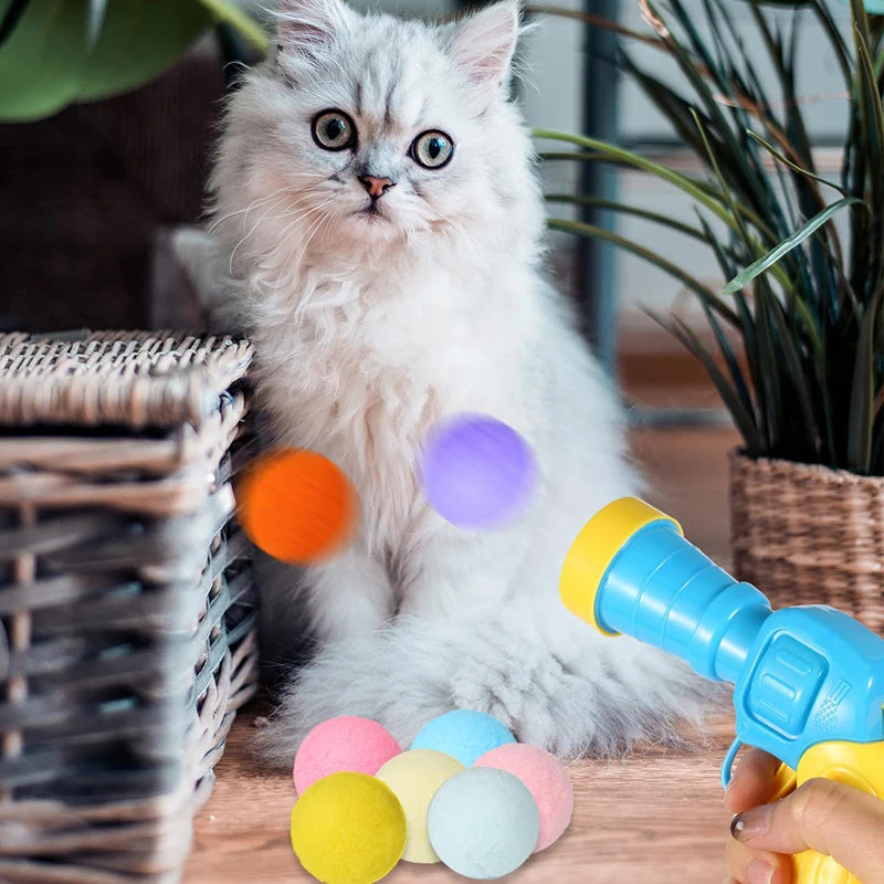 Cat Training Toy β Plush Ball Launcher for Active Play