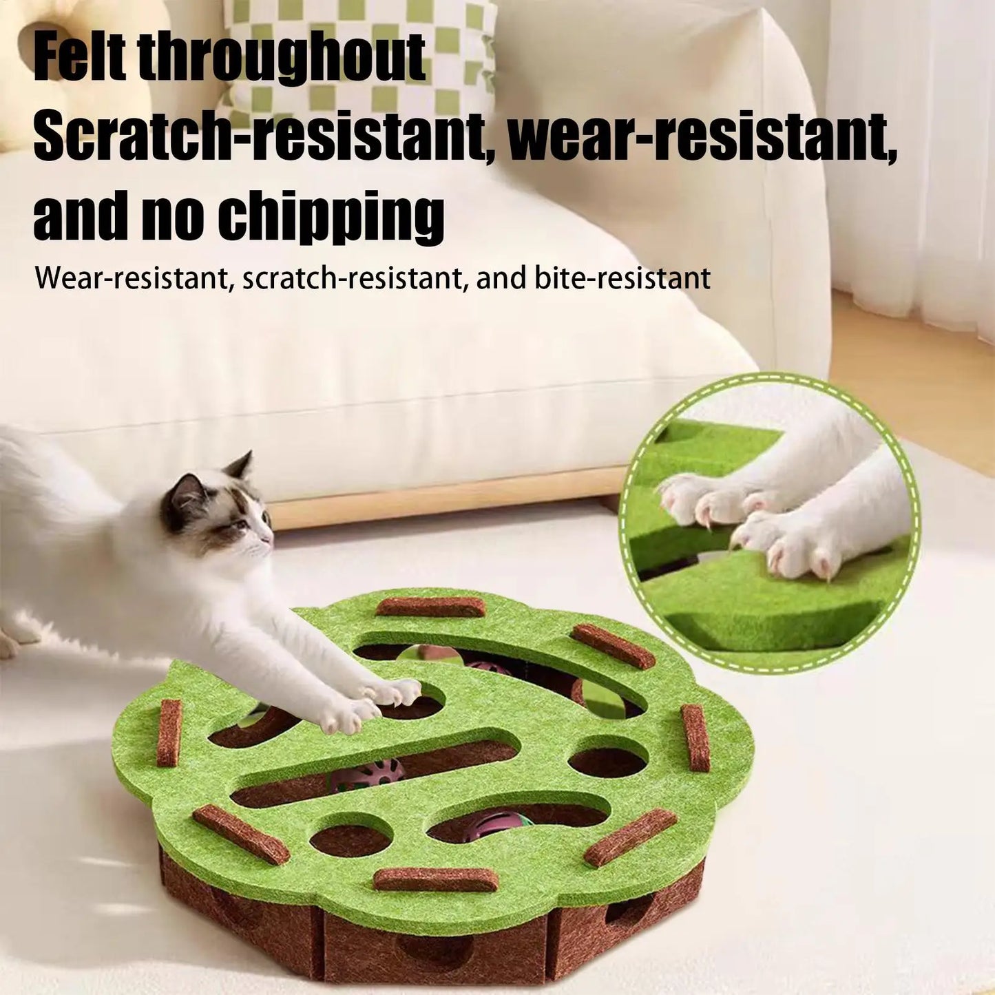 Catify™ Felt Maze Puzzle Toy with Bell – Interactive Enrichment for Cats & Kittens