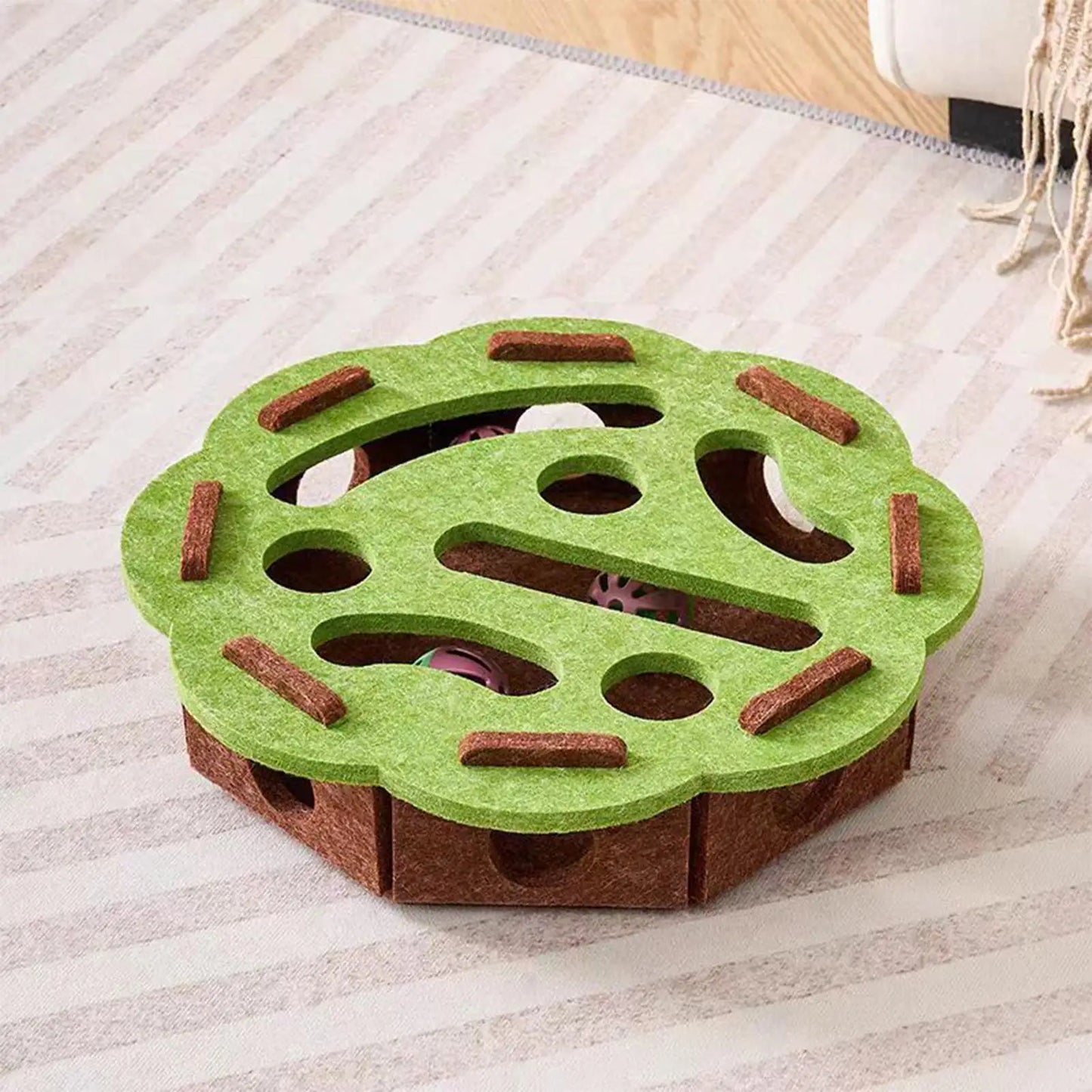 Catify™ Felt Maze Puzzle Toy with Bell – Interactive Enrichment for Cats & Kittens