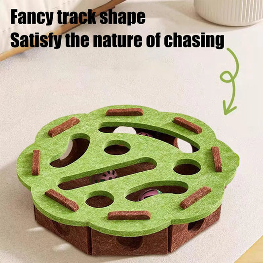 Catify™ Felt Maze Puzzle Toy with Bell – Interactive Enrichment for Cats & Kittens