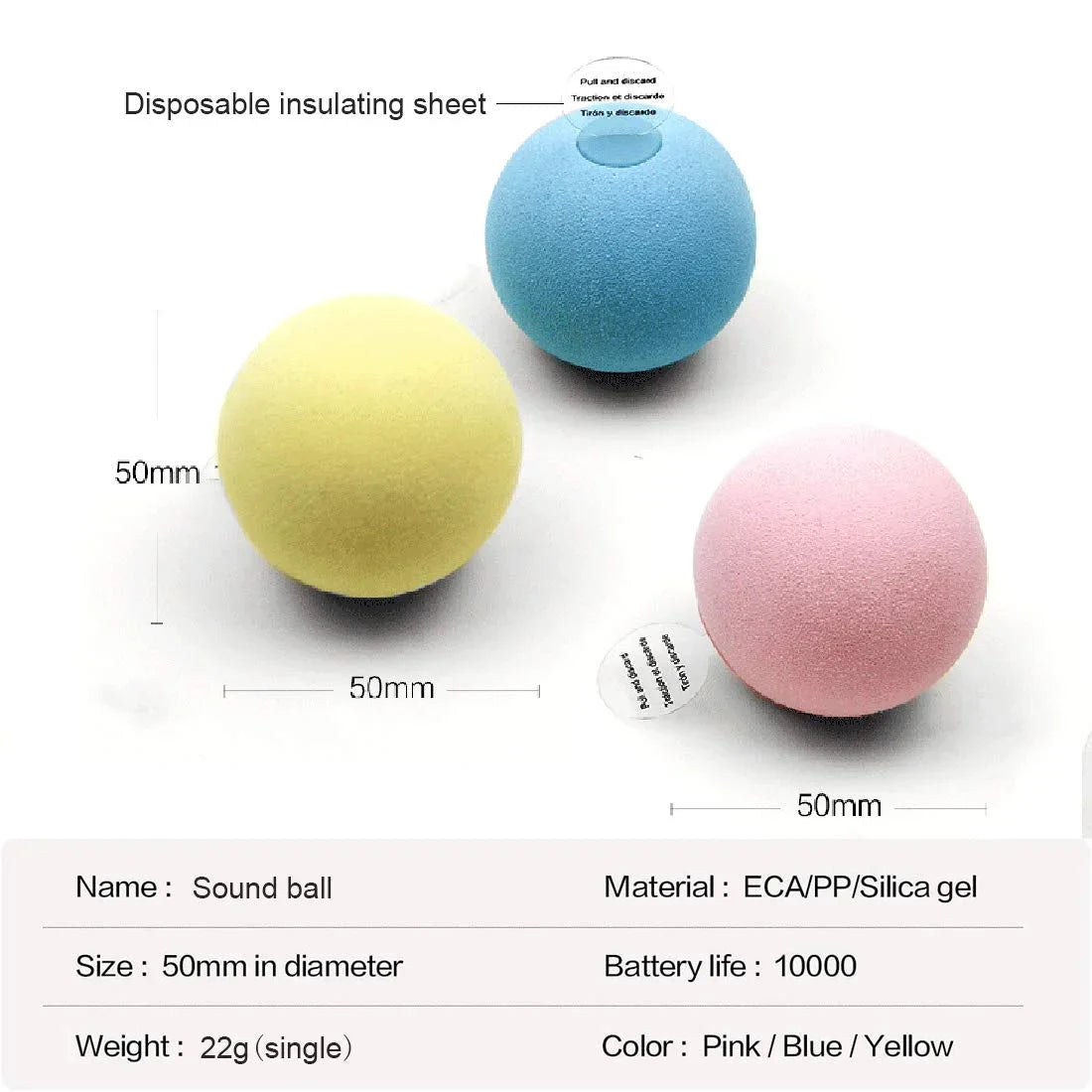 Squeaky Ball Toy - Fun for Cats