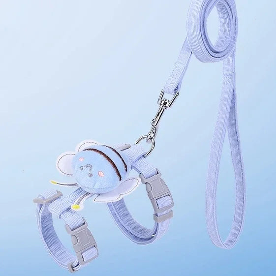 Cat Harness - Adjustable Double Layer Harness with Cute Bee